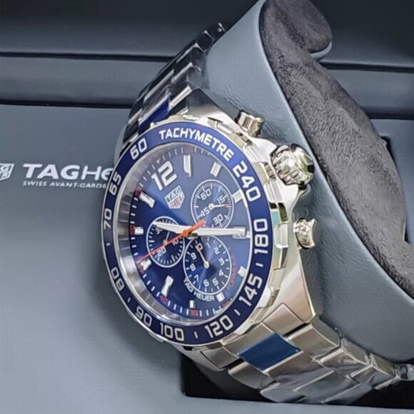 Auth TAG Heuer Formula 1 Blue Dial 43mm Men's Quartz Steel Watch CAZ1014 BA0842 - Picture 6 of 10